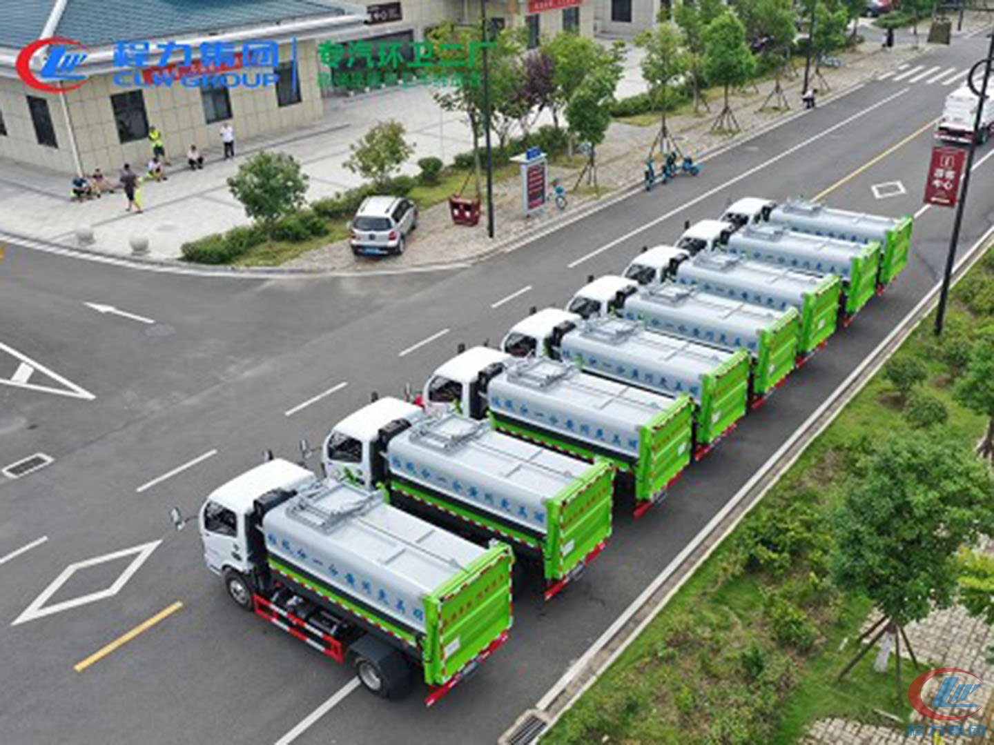 程力集團國六東風(fēng)福瑞卡5方餐廚垃圾車批量交車